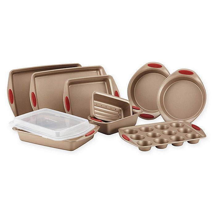 Rachael Ray™ Cucina Non-Stick 10-Piece Bakeware Set in Brown/Red