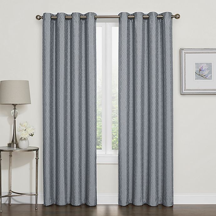 Darcy 108-Inch 100% Blackout Grommet Top Window Curtain Panel in Slate (Single)