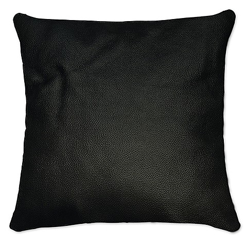 Sienna Leather Square Throw Pillow - Bed Bath & Beyond