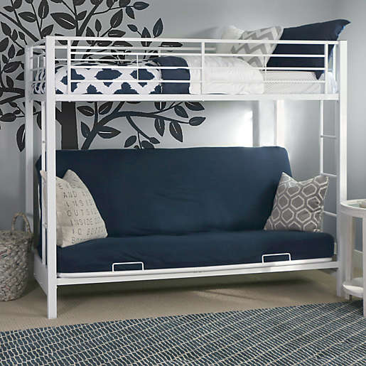 Forest Gate Twin Over Futon Metal Bunk, Futon Bunk Bed With Mattress