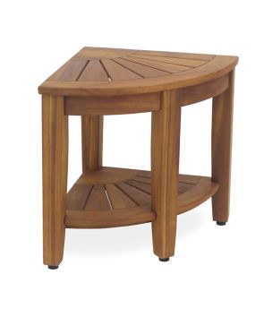 Taburete esquinero de madera de teca Haven™