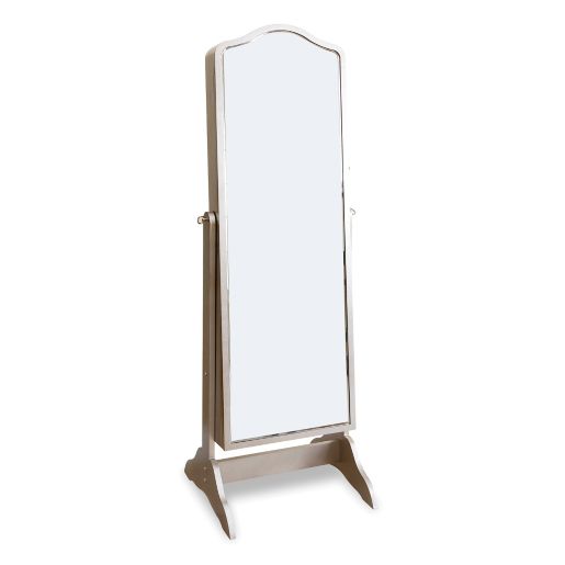 Abbyson Living Sophie Standing Mirror Jewelry Armoire In Silver Glass Bed Bath Beyond