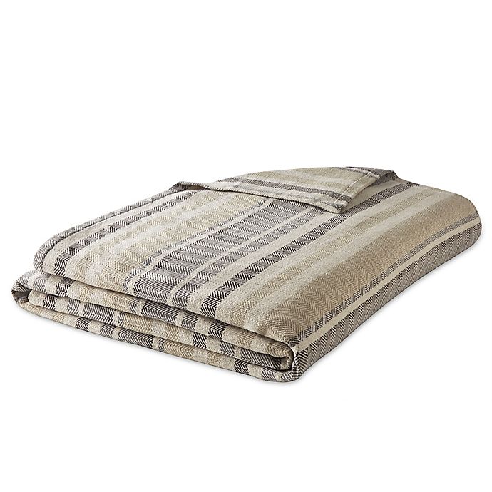 Eddie Bauer® Herringbone Stripe Cotton Blanket