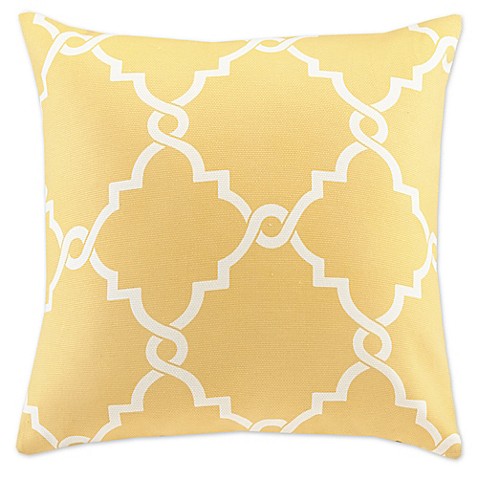 Buy Madison Park Saratoga 20-Inch Square Decorative Pillow in Yellow from Bed Bath & Beyond