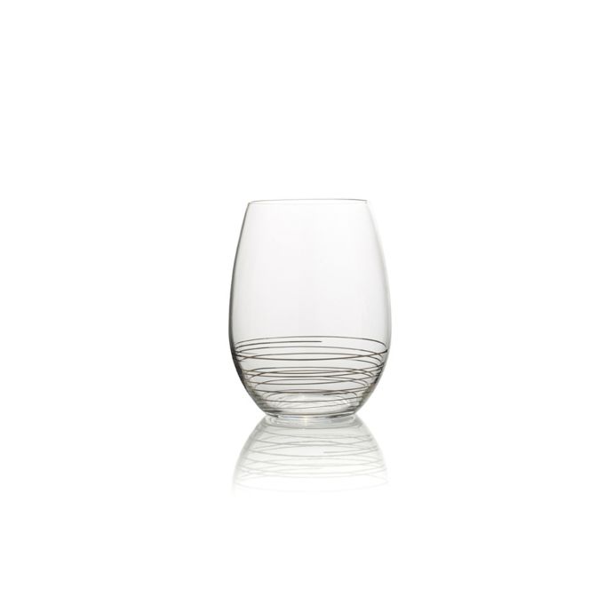 Mikasa® Electric Boulevard Stemless Wine Glasses in Platinum (Set of 4