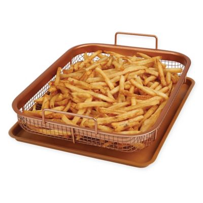 Piece Copper Crisper by Copper Chef™ Oven Air Fryer Pan Set  Bed 