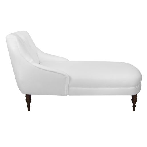 Skyline Furniture Almont Tufted Chaise Lounge In Twill White Bed Bath Beyond