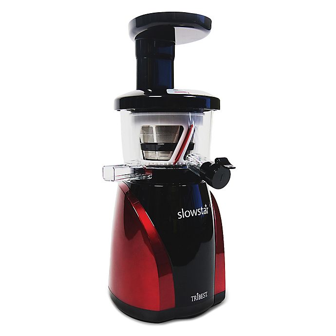 Tribest® Slowstar Vertical Cold Press Juicer with Mincing in Black/Red