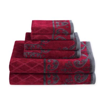 V19.69 Italia 6-Piece Velour Bath Towel Set - Bed Bath ...