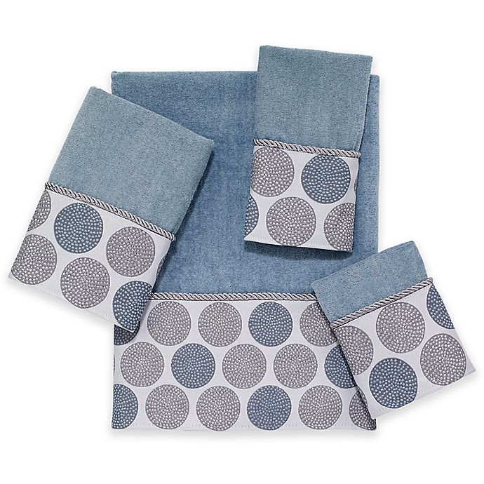 Avanti Dotted Circle Hand Towel in Mineral