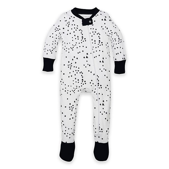 Burt's Bees Baby® Twinkle Bee Organic Cotton Footed Pajama in Navy/White