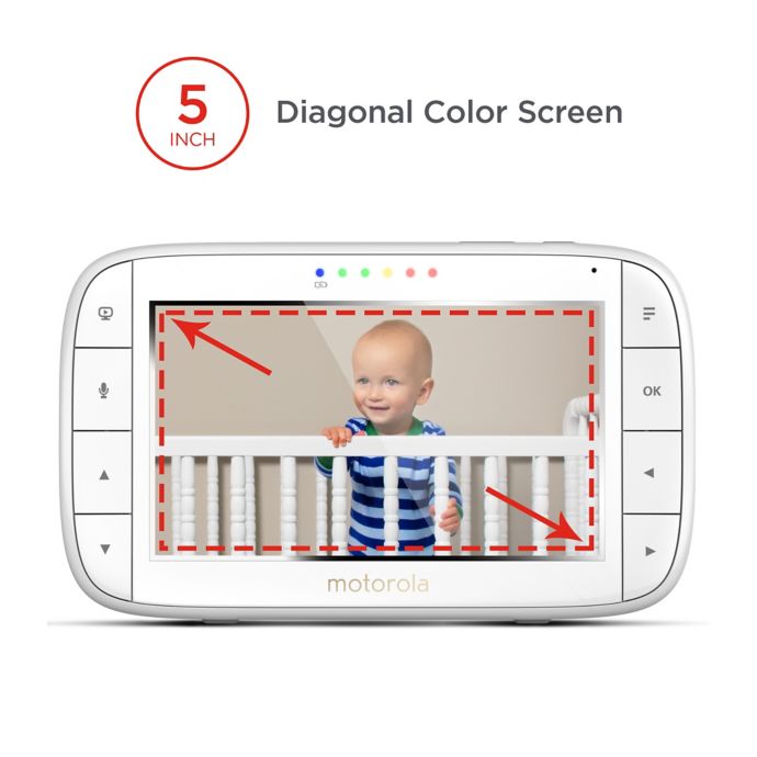 Motorola Mbp36xl 2 Portable 5 Video Baby Monitor With 2 Cameras In White Buybuy Baby