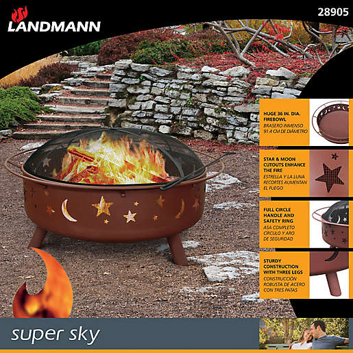 Landmann Usa Super Sky Stars Moons 43, Landmann Super Sky Wildlife Fire Pit