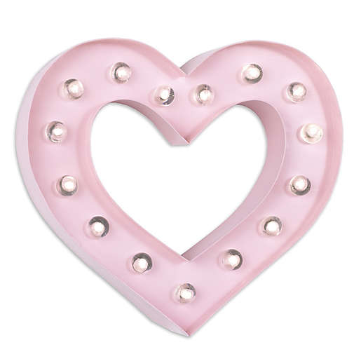 Nautica Kids&reg; Heart Marquee Light in Pink. View a larger version of this product image.
