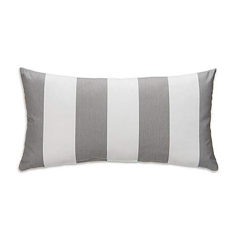 Glenna Jean Lil Sailboat Striped Rectangular Throw Pillow in Grey/White - buybuy BABY