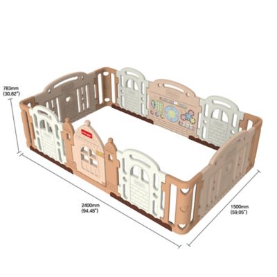 dwinguler large kid's castle playpen