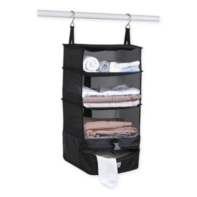 Stow-N-Go Portable Luggage System in Black - Bed Bath & Beyond