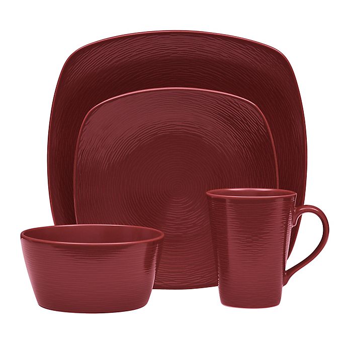 Noritake® Red on Red Swirl Square Dinnerware Collection