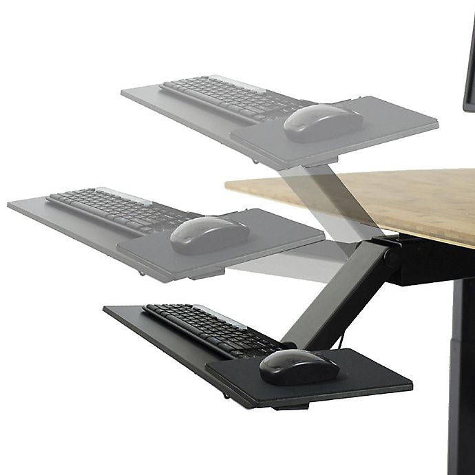WORKEZ KEYBOARD TRAY adjustable height computer stand on desk riser holder tilt 