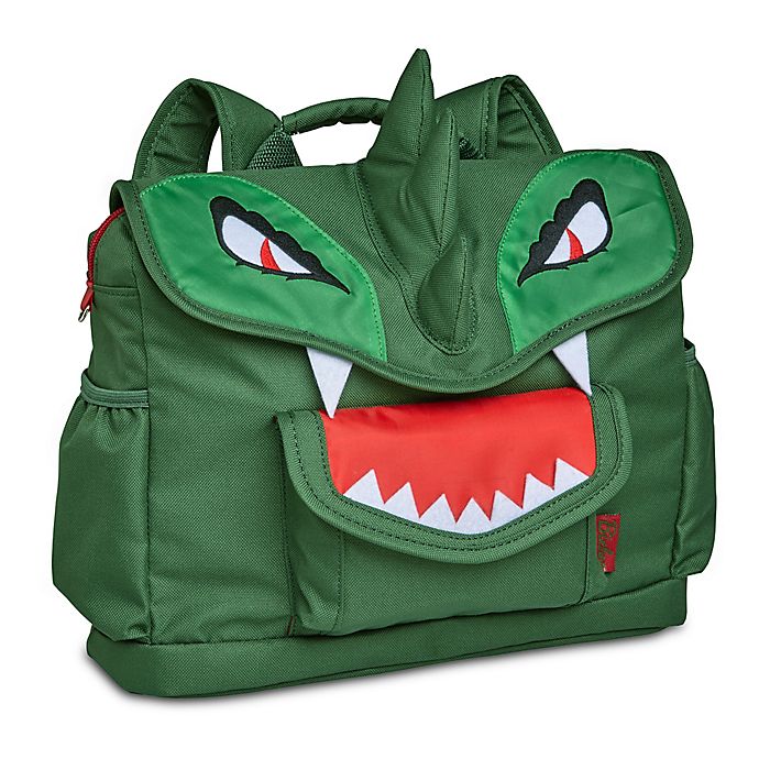 Bixbee Dino Pack Backpack in Green/Red