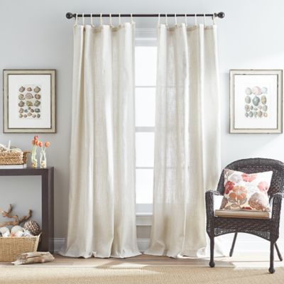 Seattle Tie Tab Window Curtain Panel in Natural  Bed Bath  Beyond