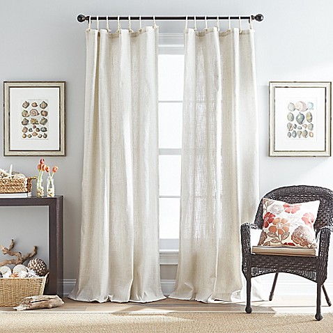 Seattle Tie Tab Window Curtain Panel in Natural Bed Bath Beyond