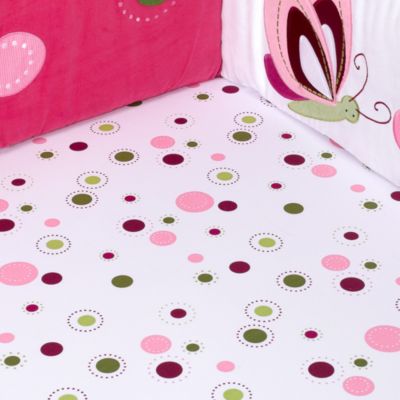 Lambs & Ivy® Raspberry Swirl Fitted Crib Sheet - buybuy BABY