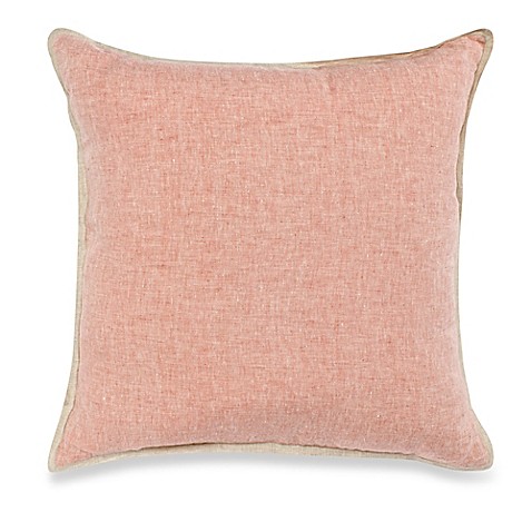 Buy Carly Linen Square Throw Pillow in Rust from Bed Bath & Beyond