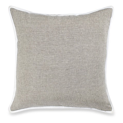 Buy Carly Linen Square Throw Pillow in Grey from Bed Bath & Beyond