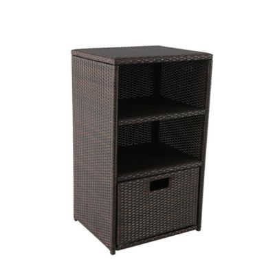 Steel Wicker Towel Outdoor Storage in Brown  Bed Bath \u0026 Beyond