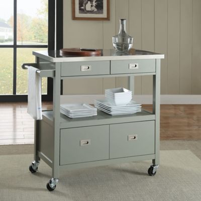 Sydney Kitchen Cart in Grey - Bed Bath & Beyond