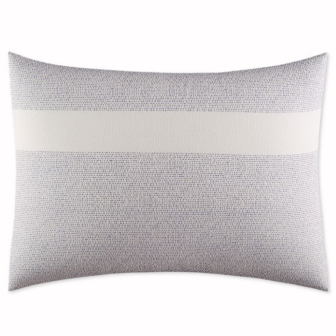 ED Ellen DeGeneres Levitt Pillow Sham in Ivory/Navy Bed Bath & Beyond
