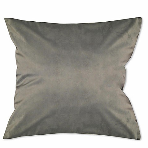 Buy Solid Knit Velvet Square Throw Pillow in Grey from Bed Bath & Beyond