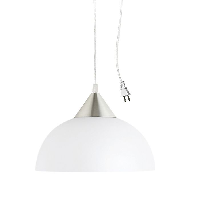 Globe Electric Amaris 1-Light Plug-In Hanging Pendant in White