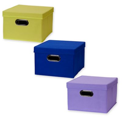 storage collapsible lids boxes essentials household fabric bedbathandbeyond