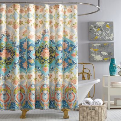 Jessica Simpson Aquarius Shower Curtain in Blue - Bed Bath & Beyond