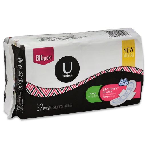 U By Kotex 32 Count Long Security Ultra Thin Pads With Wings Bed Bath Beyond