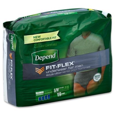 Depend® Fit-Flex™ Size S/M 19-Count Maximum Absorbency Underwear for ...