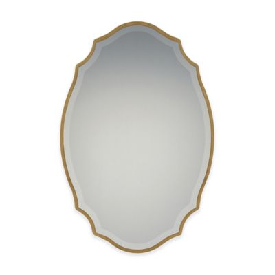 Quoizel 26-Inch x 36-Inch Oval Monarch Mirror in Gold - Bed Bath & Beyond