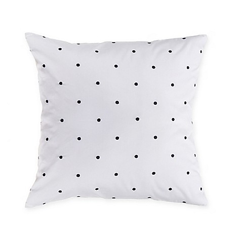 kate spade new york Poppy Fields Bikini Dot 16-Inch Square Throw Pillow in Navy/White - Bed Bath ...