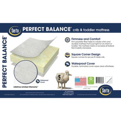 serta perfect balance crib and toddler mattress