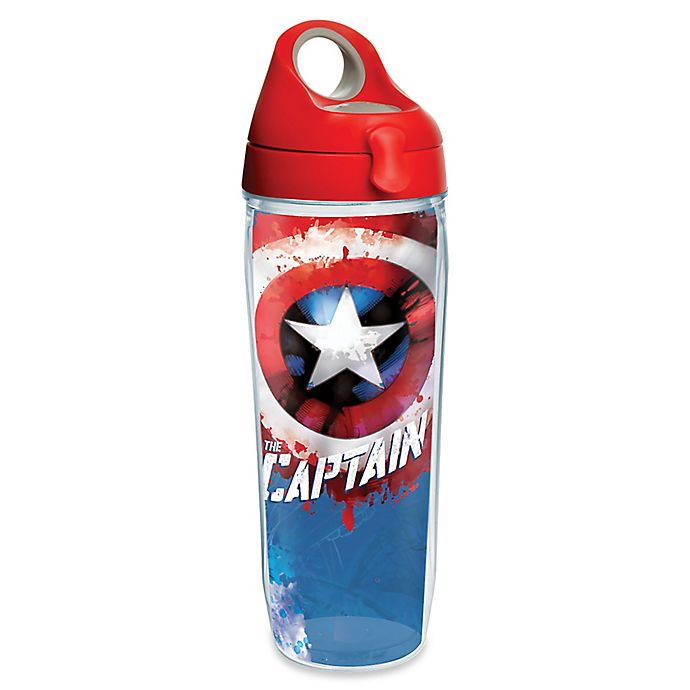 Captain America 16oz Blue Water Bottle 