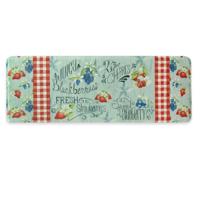 Bacova 20Inch x 55Inch American Berries Memory Foam Kitchen Runner in