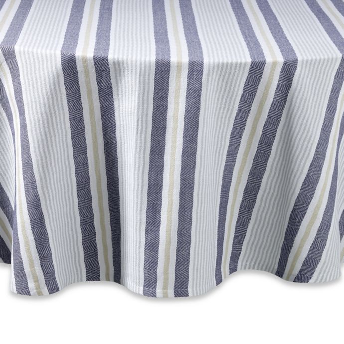 Lake Stripe 70Inch Round Tablecloth Bed Bath & Beyond