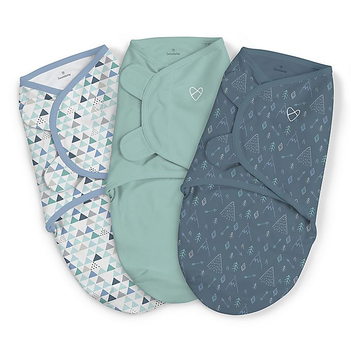 SwaddleMe® 3-Pack Large Mountaineer Boy Original Swaddles in Green