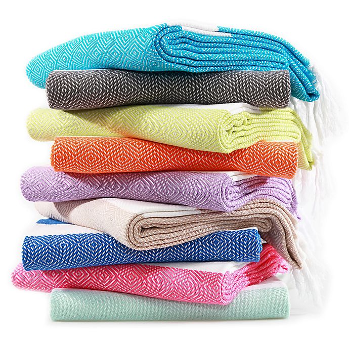 Linum Home Textiles Diamond Pestemal Beach Towel
