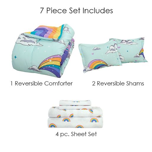 Kidz Mix Magical Unicorn Reversible Comforter Set Bed Bath Beyond