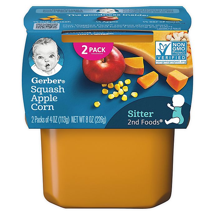 Gerber® 2-Pack 2nd Foods® Squash, Apple, and Corn Veggies First™ Recipe Baby Food