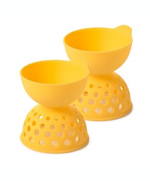 Moldes de silicón para huevos poche OXO™ Good Grips color amarillo, 2 piezas