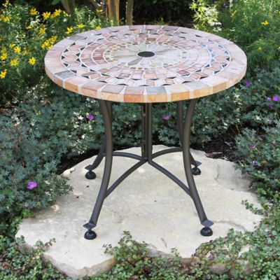 Outdoor Interiors® 24-Inch Outdoor Sandstone Accent Table ...